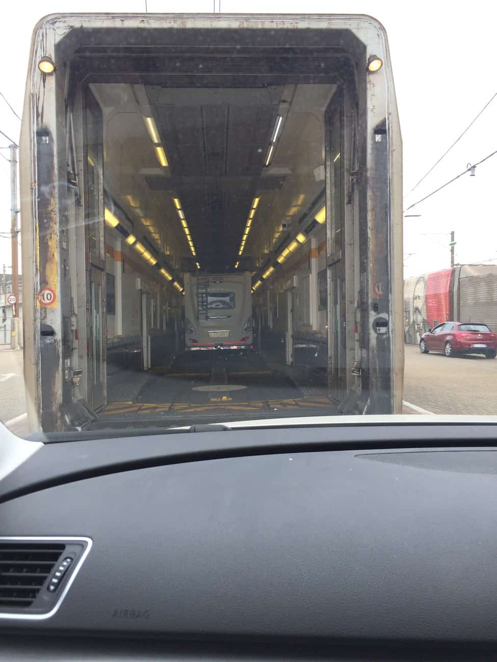 Eurotunnel - entering the train