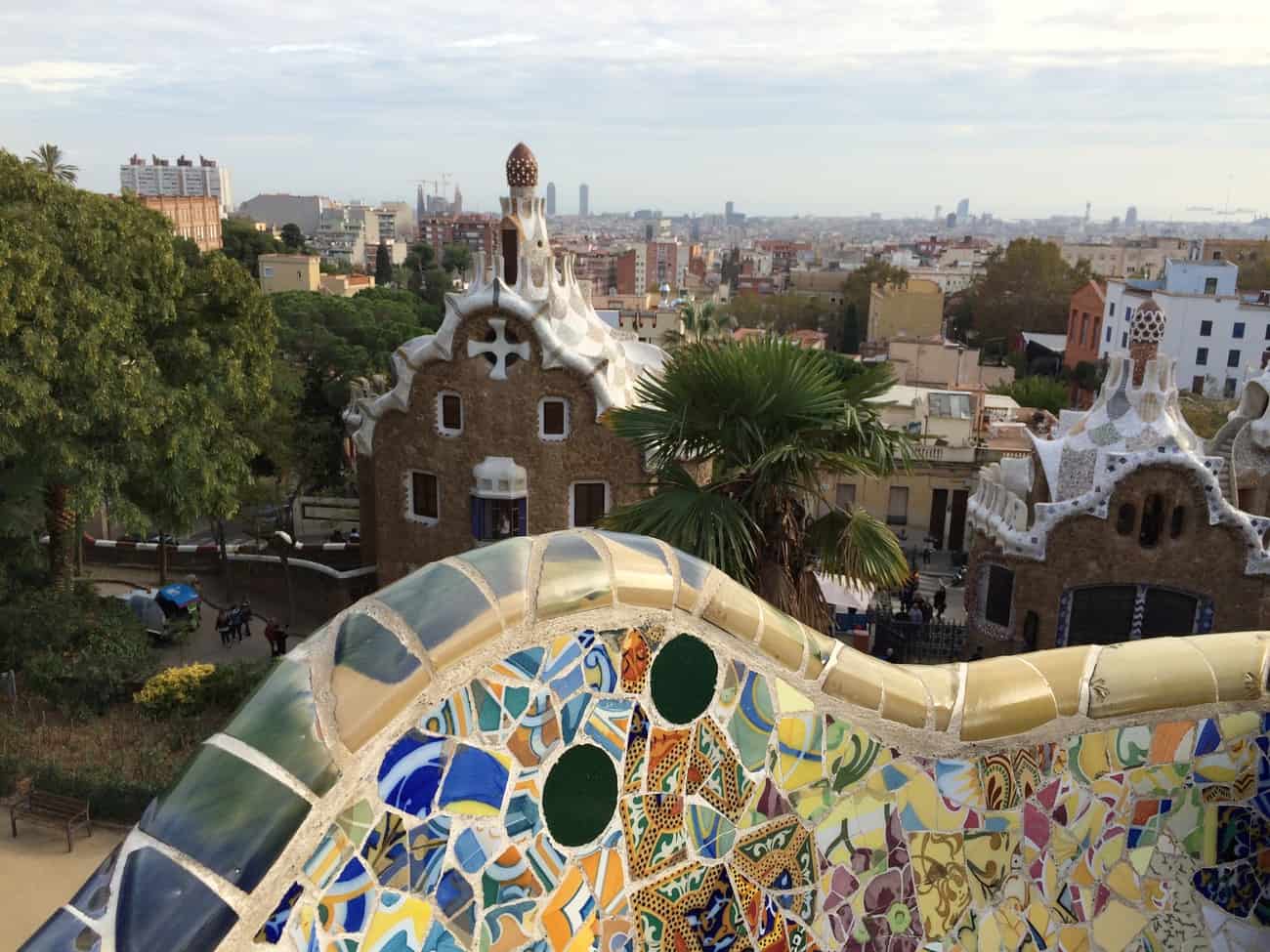 Barcelona - Park Guell Gaudi view from Nature Square
