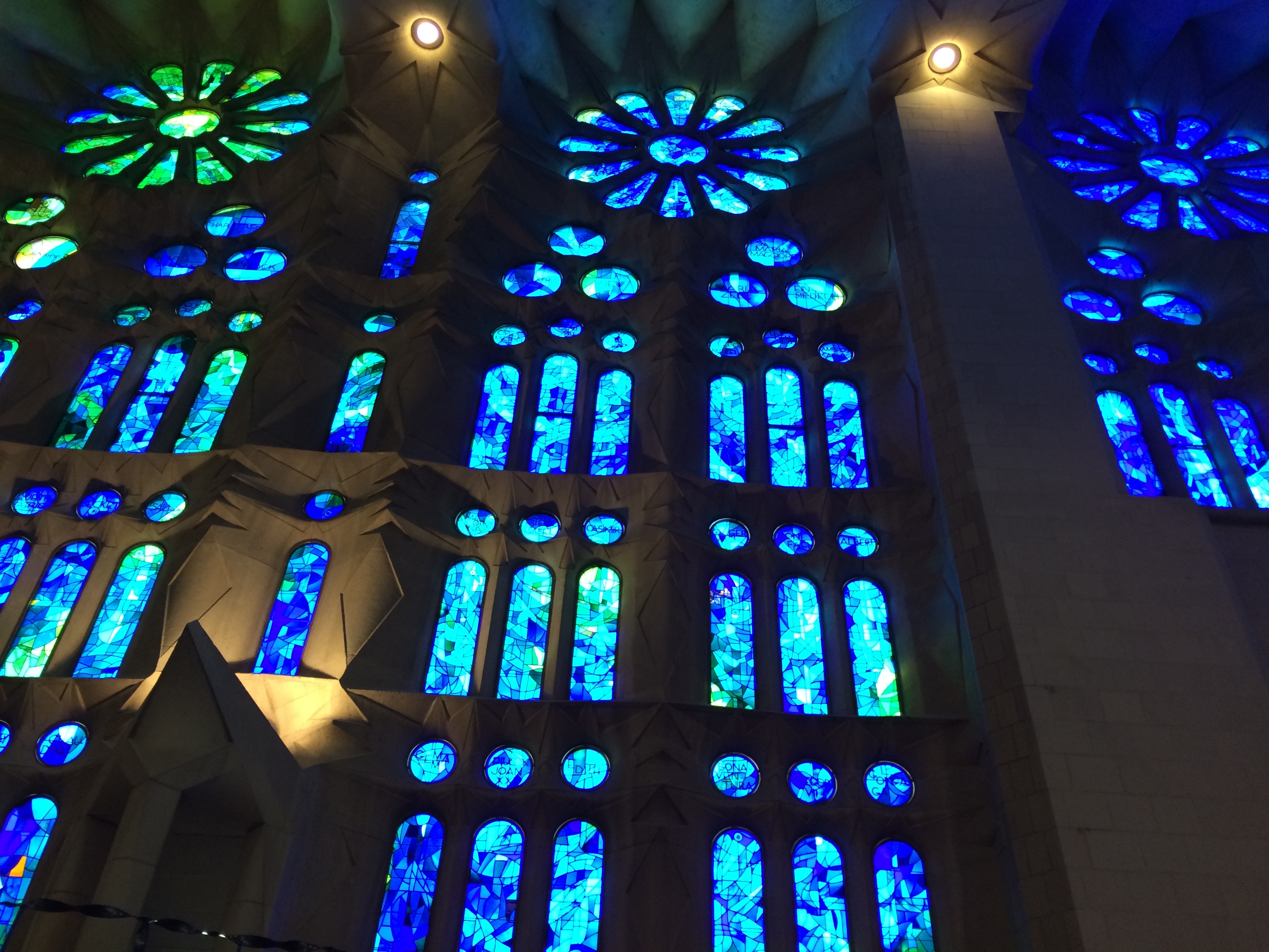 Barcelona - Sagrada Familia Cool blue stained glass