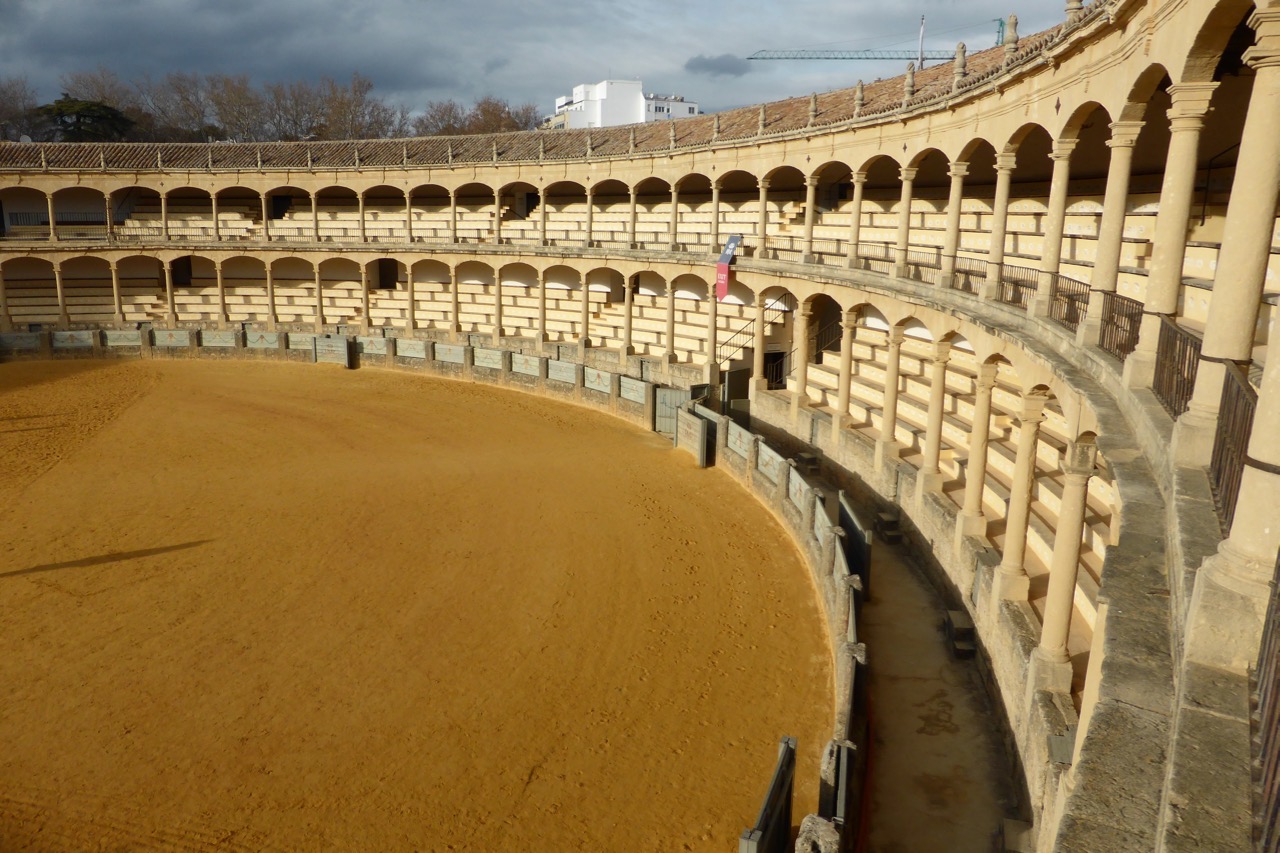 Ronda - bullring double tier of seating