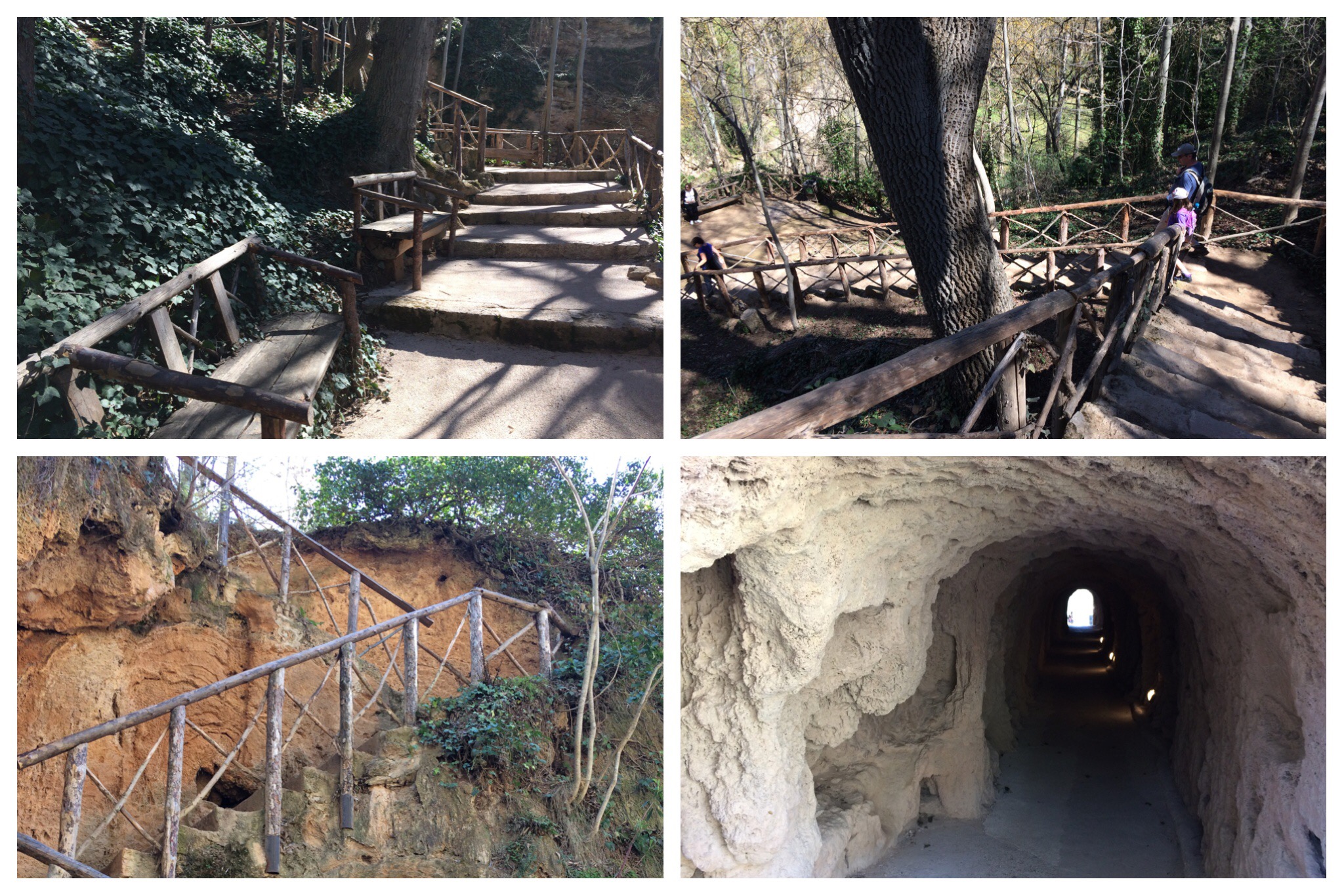 Monasterio de Piedra paths steps tunnels