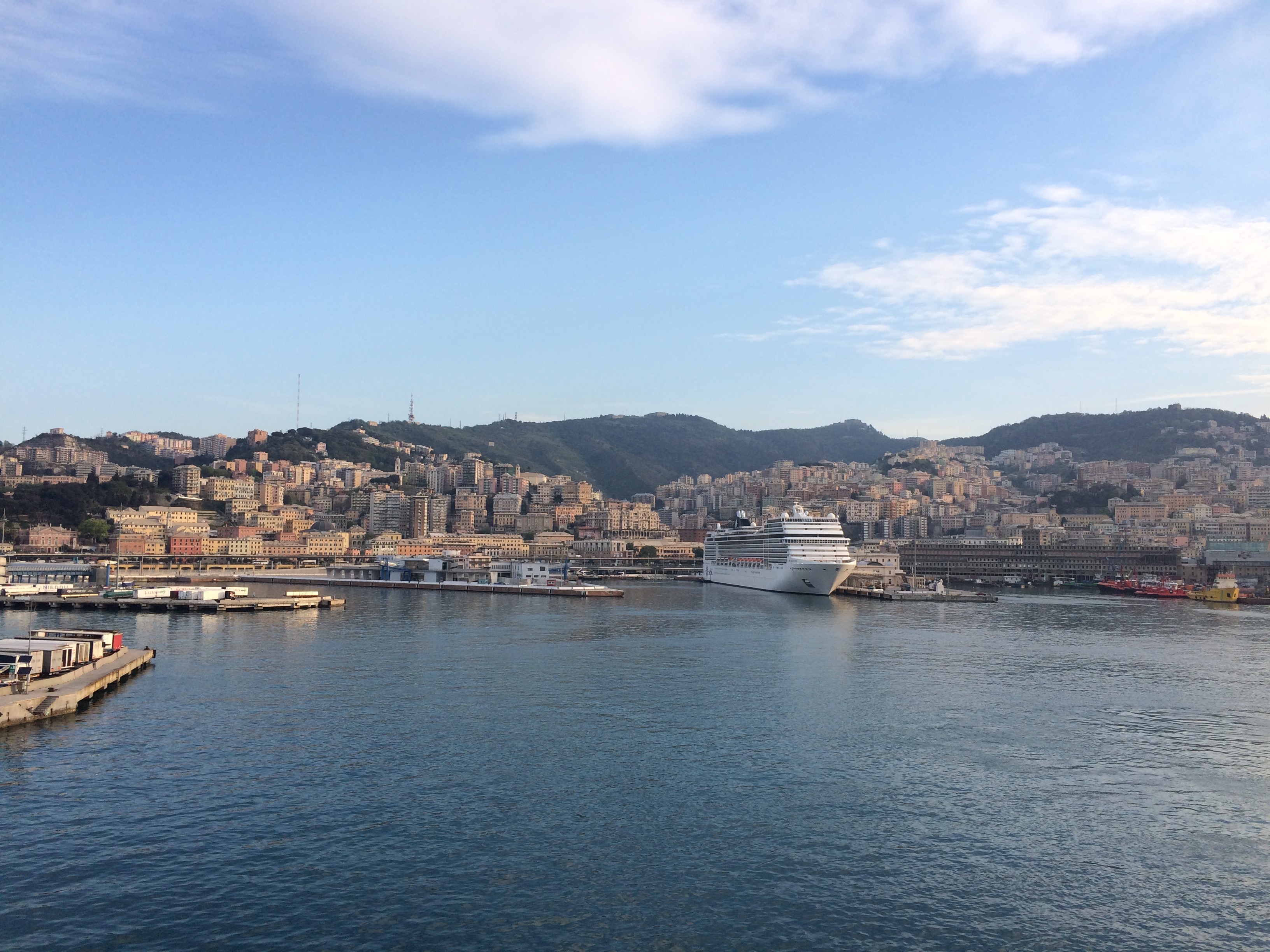 GNV ferry Barcelona to Genoa Arriving in Genoa