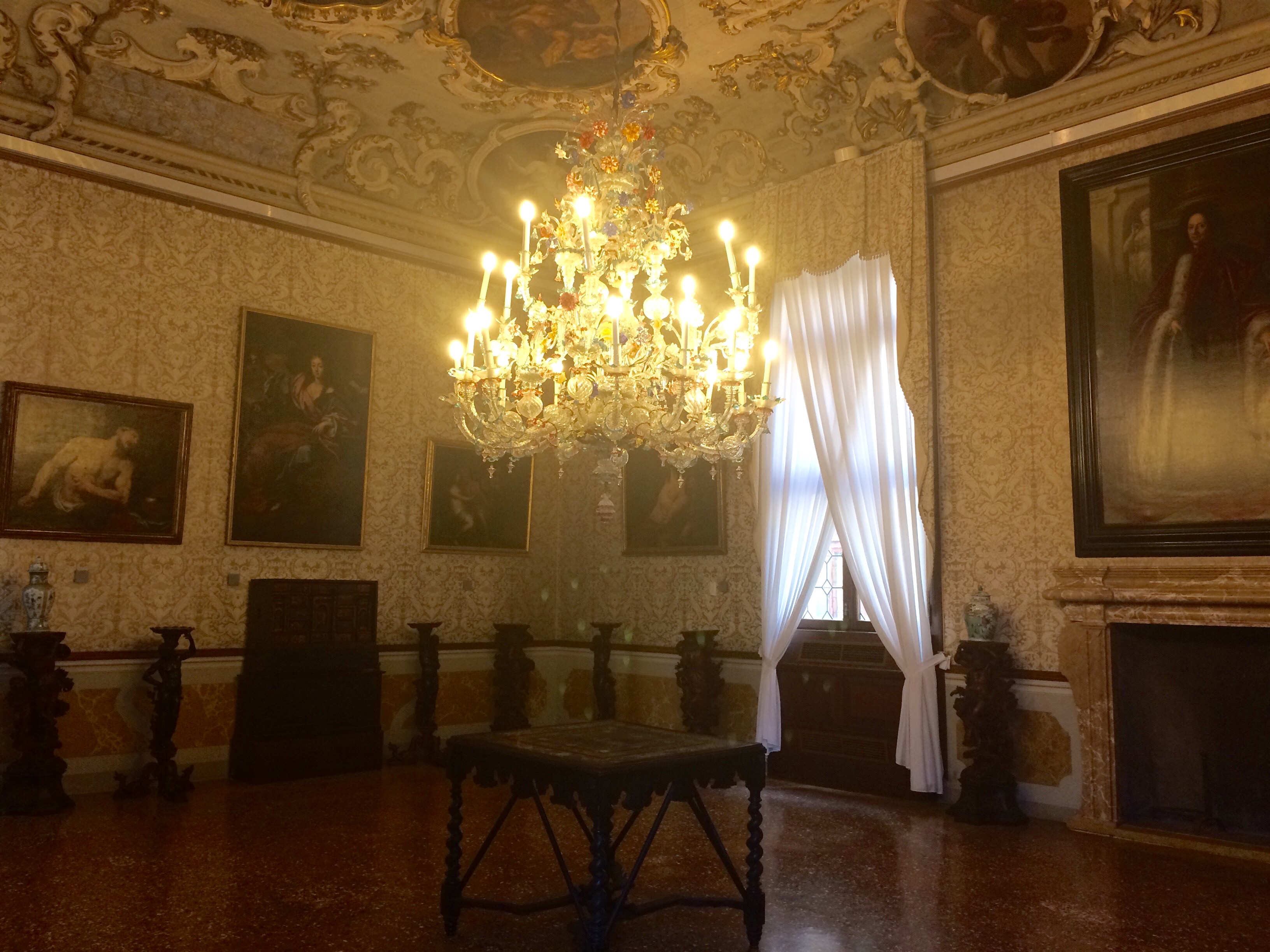 Venice Ca' Rezzonico Brustolon Room chandelier