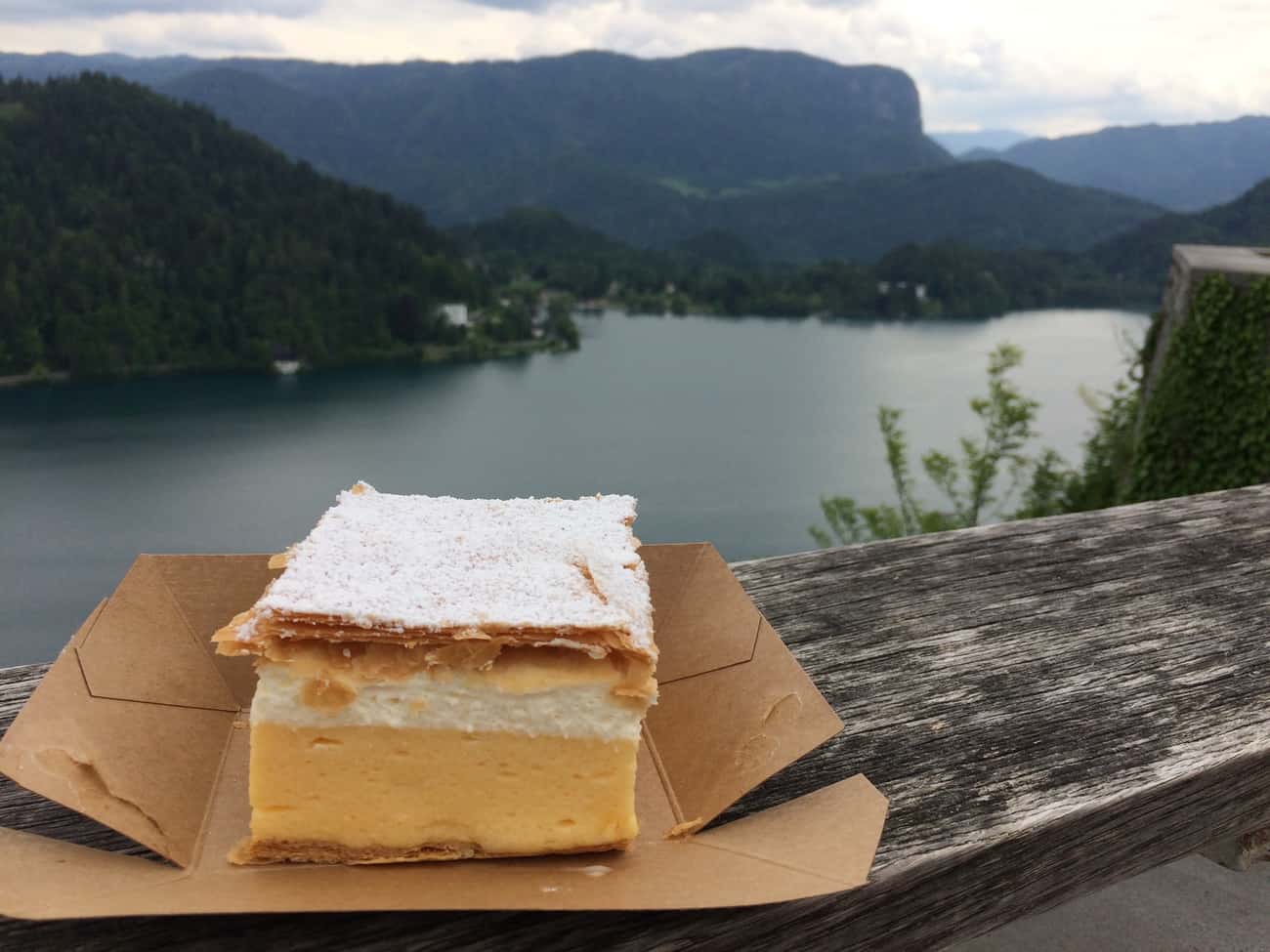 Slovenia Lake Bled cream cake