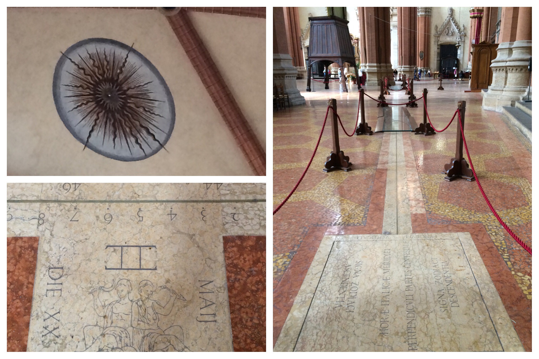 Bologna - San Petronio cathedral Cassini meridian line sundial