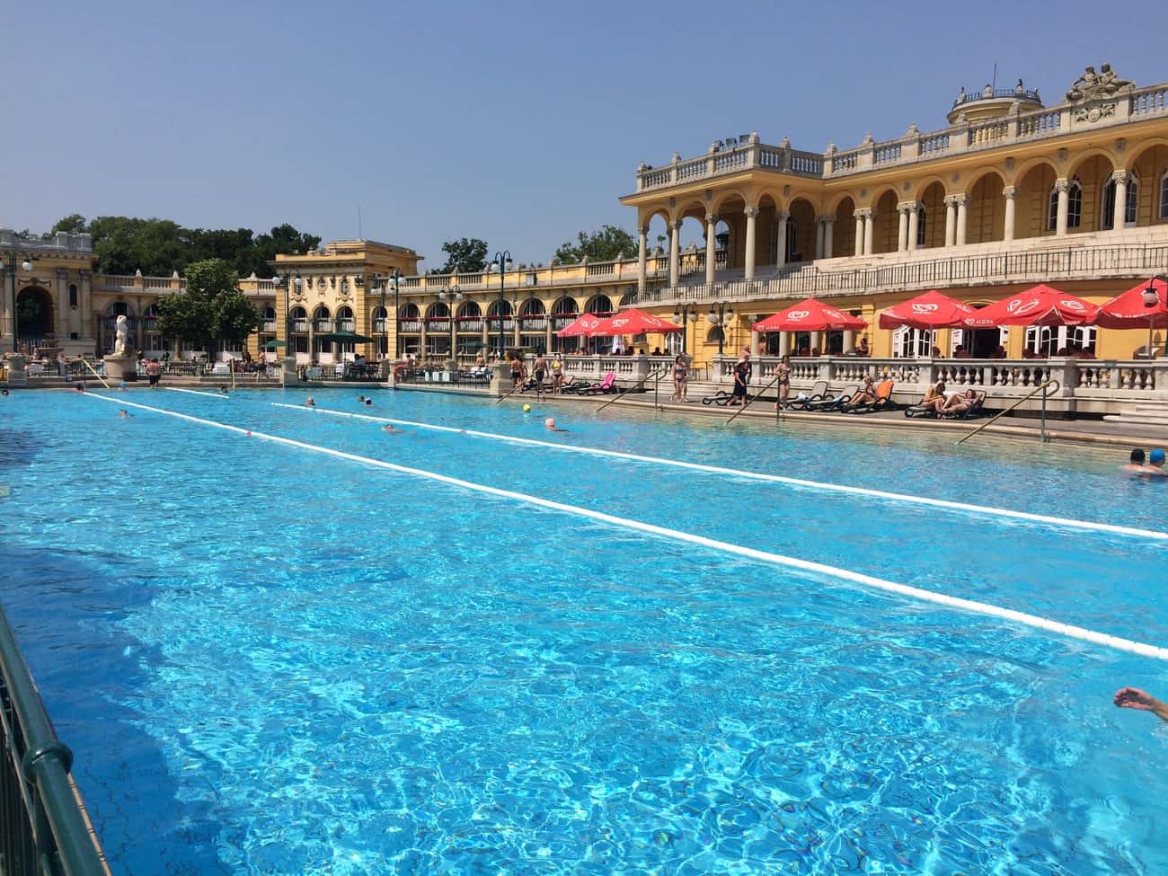 Budapest Széchenyi Baths outdoor swimming pool