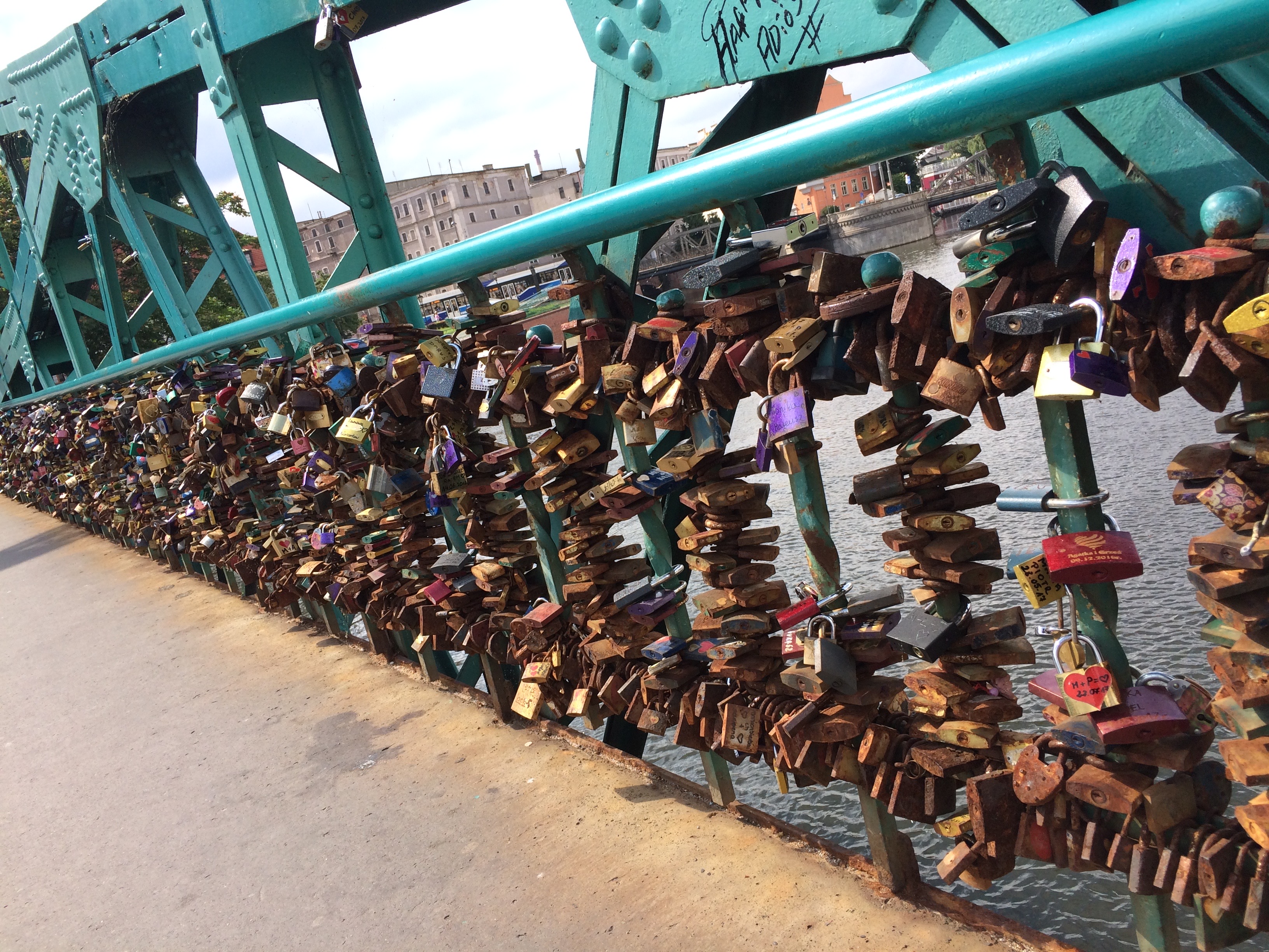 Poland Wroclaw Tumski Bridge Love-Locks