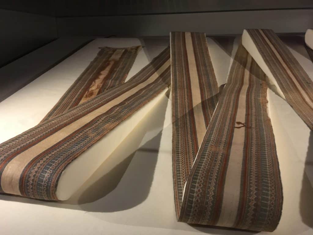 Long piece of woven fabric (a girdle or scarf), once worn by King Ramesses III, made in 1185BC.