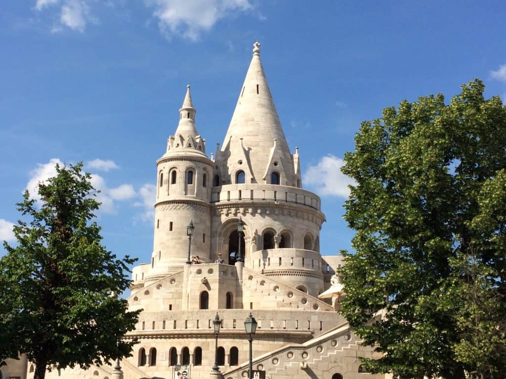 One of the many circular turrets of the Fisherman's Bastion in Budapest